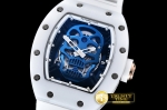 RM0102A - RM052 Skeleton Skull White CER/RU Blue Custom Mod