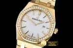 AP0405B - Royal Oak Ladies 33mm YG/YG White JF Swiss ETA Quartz