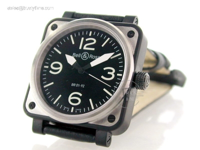 BR007A - Bell Ross PVD/SS Black with White Markers