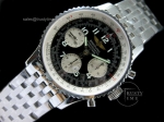 BSW0002 - Breitling Navitimer SS Black SS Band - New Asia 7750