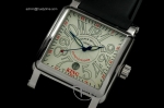 FM059A - King Cortez 10000 Auto SS/RU Wht - Swiss ETA 2824