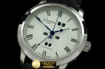 GLA0024B - Senator Perpetual Calendar SS/LE White Asian 2813