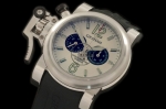 GRA009C - Oversize Chronofighter Classic SS Wht - Jap OS10 Qtz