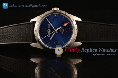 Bell&Ross - Vintage BR 123 GMT SS/RU Blue Dial Miyota 9015