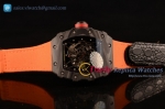 Richard Mille - RM 055 CF/NY/LE Skeleton Orange Nylon/Leather Strap Miyota 9015 Auto