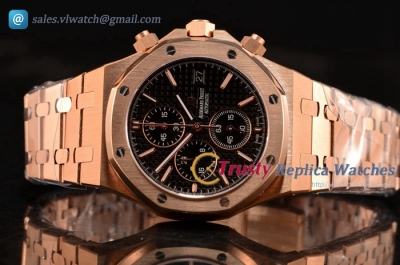 Audemars Piguet - Royal Oak Chronograph RG/RG Black Dial Miyota OS10 Quartz