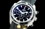 OMG0175 - Planet Ocean 45.5 Chrono SS/RU Blk/Bez/Org 7750