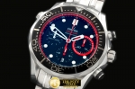 OMG0341B - Seamaster Pro 300M Chrono SS/SS Blk/Red A-7750