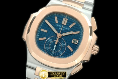 PP0150C - 5980 Nautilis Chrono RG/SS Blue A-7750