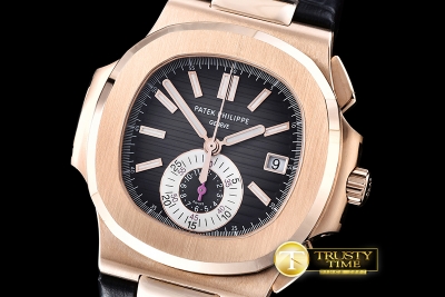 PP0202C - 5980 Nautilis Chrono RG/LE Black BP A-7750