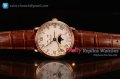 BlancPain Villeret Miyota 9015 Automatic Rose Gold Case Roman and Brown Leather Strap 6106-3642-55a