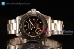 Breitling SuperOcean 44mm 2824 Auto Steel Case with Black Dial and Steel Bracelet Red Hands - 1:1 Origianl (GF)