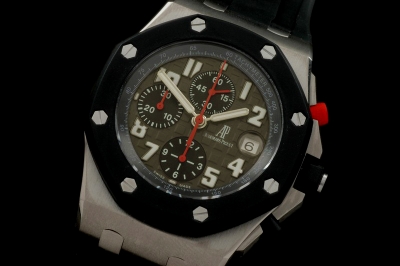 AP0119 - Royal Oak Chronograph TI/RU Grey/Blk A-7750 Sec@12