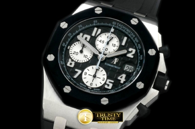 AP0257 - Royal Oak Chrono SS/RU Black R-Clad A-7750