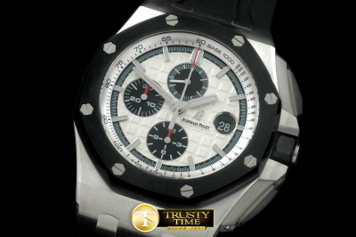 AP0286 - 2011 Royal Oak Chronograph SS/LE White A-7750 Sec@12