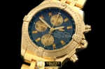 BSW0196L - Chronomat Evo YG/YG Blue Sticks A-7750 28800bph