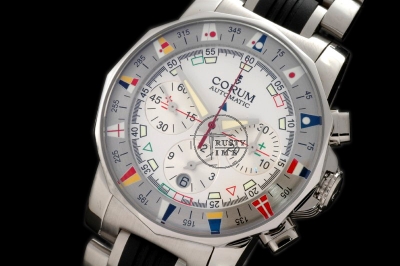 COR008B - Admiral's Cup Chronograph SS/SS White Asia 7750 28800b
