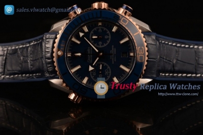 Omega Planet Ocean 600M Co-Axial Master Chronometer Chrono SS/LE Blue Dial Clone Omega 9901