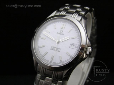 OMG0023SW - Omega SeaMaster Midsize SS White - Swiss ETA