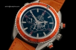 OMG0104C - Planet Ocean 45.5 Chrono SS/LE Org/Bez/Org 7750 Mod