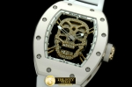 RM044B - Skull Tourbillon CER/RG/RU Gold Asian 21J Decorated M