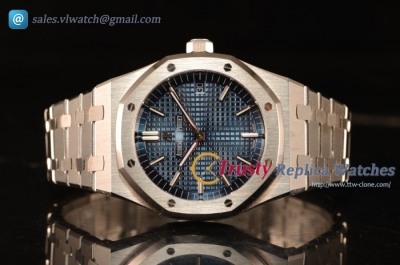 Audemars Piguet Royal Oak 41mm Clone AP 3120 All Steel Blue Dial 15400ST.OO.1220ST.03