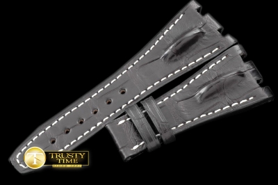 APACC013B - Gen Croc Black Horn Back Strap for AP Watches