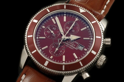 BSW0067A - Superocean Heritage Chrono SS/LE Brown A-7750