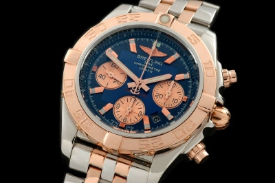 BSW0119C - Chronomat B01 TT SS/RG Blue Sticks A-7750