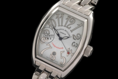 FM0024A - Conquistador Mens White Dial Silver Numbers - Asia 21J