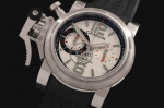 GRA004A - Oversize Chronofighter Overlord SS White - Asia 7750