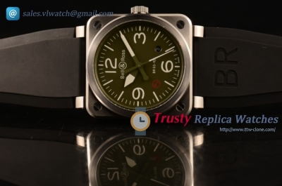 Bell&Ross - BR 03-92 S Aviation Type SS/RU Green Dial Miyota 9015