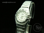 OMG0029D - Omega Constellation Ladies White CZ Diamonds Dial