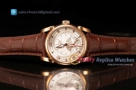 Parmigiani Chronometre Clone Original Movement Rose Gold Case With Calfskin Leather Sliver Dial