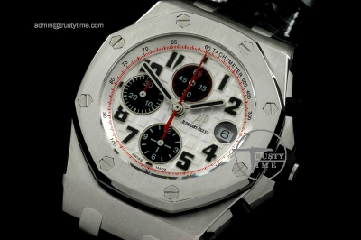 AP0107 - Royal Oak Chronograph SS/LE Wht/Blk A-7750 Sec@12