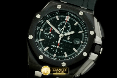 AP0199 - 2011 Royal Oak Chronograph DLC/RU Black A-7750 Sec@12