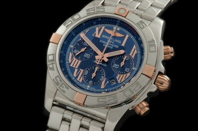 BSW0122E - Chronomat B01 SS/RG/SS Blue Roman A-7750 Ult V