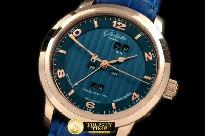 GLA0022C - Panomatic Perpetual Calendar RG/LE Blue Asian 2813