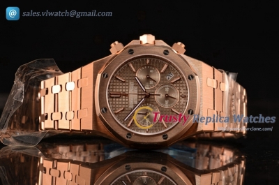 Audemars Piguet - Royal Oak Chronograph RG/RG Grey Dial Miyota OS20 Quartz