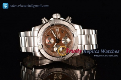 Breitling - Super Avenger II SS/SS Brown Dial Swiss Valjoux 7750 Auto (GF)