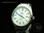 OMG0028C - Omega Aqua Terra Mens Regular White/Blue