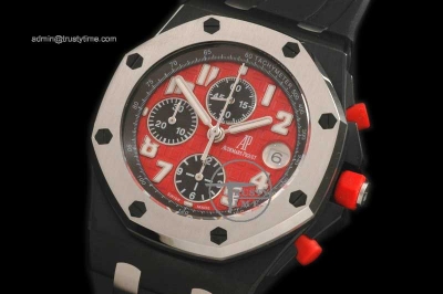 AP0084B - Royal Oak Chronograph SS/RU FI Red A-7750 Sec@12