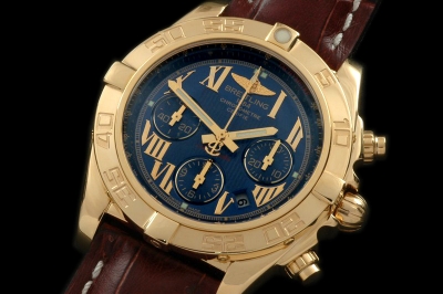 BSW0118F - Chronomat B01 YG/LE Blue Roman Sticks A-7750