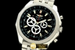 BSW0180B - Bentley Barnato Chrono SS/SS Black A-7750 Sec@3