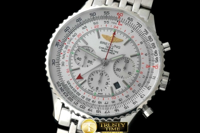 BSW0285A - Navitimer GMT SS/SS White A-7750