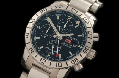 CH024B - Mile Miglia GMT Chrono SS Black - Asia 21J GMT