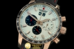 CH118A - Jacky Ickx Big Date Chrono RG/LE White Swiss Qtz