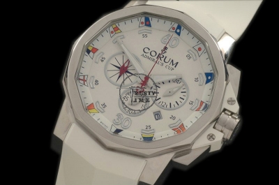 COR014B - Admirals Cup Challenge Chrono SS/RU White Jap Qtz Chro