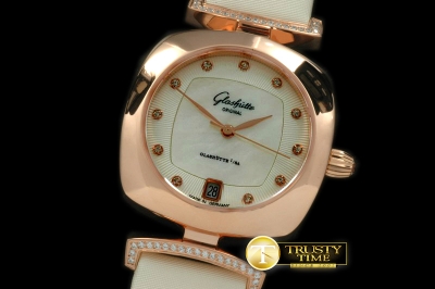 GLA0019 - Pavonina Ladies RG/ST White Swiss Quartz