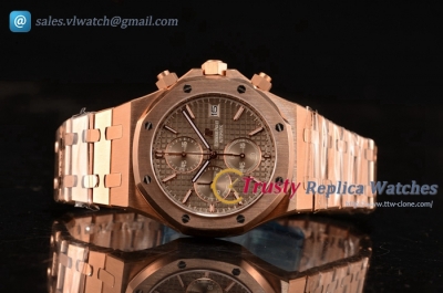 Audemars Piguet - Royal Oak Chronograph RG/RG Grey Dial Miyota OS10 Quartz